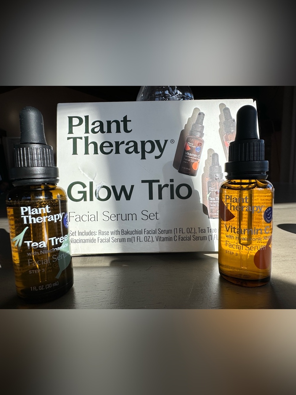 Plant Therapy Glow Facial Set; Tea Tree & Vitamin C Serum
